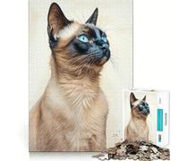 Siamese Cat Sketch 1000 Piece Jigsaw Puzzles for Teenagers Jigsaw Solid Logic Toy Calm Fun Precision Cut Santa Wish Item 38x52cm