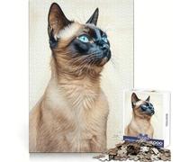 Siamese Cat Sketch 1000 Piece Jigsaw Puzzles for Teenagers Jigsaw Solid Logic Toy Calm Fun Precision Cut Santa Wish Item 38x52cm