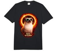 Siamese Cat Solar Eclipse Spain 8/12/2026 Comfort Colors Adult Heavyweight T-Shirt