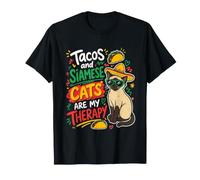 Siamese Cat Tacos and Siamese Cats are My Therapy T-Shirt