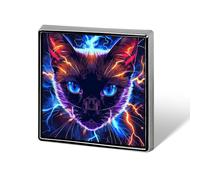 Siamese Cat Thunder Funny Lapel Tie Pin Buttons Brooch Badge Pin Clothes Hat Accessories for Men Women