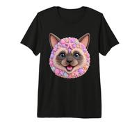 Siamese Cat with Seashells Beach Shells Cute Kitten Summer Premium T-Shirt