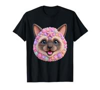 Siamese Cat with Seashells Beach Shells Cute Kitten Summer T-Shirt