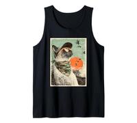 Siamese Cat with Sunglasses Duck Hunting Hunter Retro Sunset Tank Top