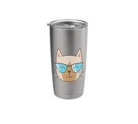 Siamese Cat with Sunglasses Pet Stainless Steel Insulated Tumbler