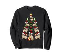 Siamese Cat Xmas Decoration Santa Siamese Cat Christmas Tree Sweatshirt