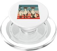 Siamese cats feline elegance cat charm feline Siamese beauty PopSockets PopGrip for MagSafe