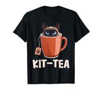 Siamese Cats KIT-TEA Siamese Cat Owners Siamese Tea Lover T-Shirt