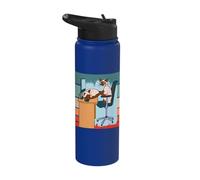 Siamese Cats Work in homeoffice from Home Keyboard Office Stainless Steel Insulated Water Bottle