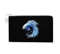 Siamese Fighting Betta Fish Coin Purse Cute Change Pouch Wallet Clutch Bag with Zip