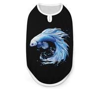 Siamese Fighting Betta Fish Dog Shirts Patterned Pet Clothes Tank Top Sleeveless T-Shirt for Cats Puppy 2XL