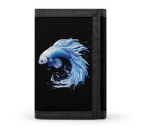 Siamese Fighting Betta Fish Trifold Wallet Cute Card Slots Holder Clutch Purse Wallets for Men Women