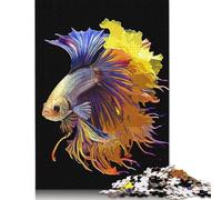 Siamese Fighting Fish Jigsaw Puzzles Puzzles for Adults Kids. 1000 Piece Whimsical Challenge Toy Educational Games Home Decoration for Educational Games Gifts 1000pcs (75x50cm)