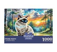 Siamese Kitten 1000 Pieces Animal Jigsaw Puzzles with Paper Art Creativity & Gift Giving for Adults And Kids Age 12 Years Up Stunning Puzzle 38x26cm/1000pcs