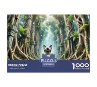 Siamese Kitten Cat 1000 Piece Jigsaw Puzzles for Adults Pet Animal Whimsical Challenge Colourful Educational Games 38x26cm/1000pcs
