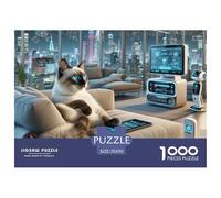 Siamese Kitten Cat 1000 Piece Puzzle Age 12+ for Adults Pet Animal with Extra Fun Challenges Colourful Home Decoration Randomly Shaped 70x50cm/1000pcs