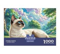 Siamese Kitten Cat 1000 Piece Puzzle Age 14+ for Adults Pet Animal Whimsical Challenge Perfect for Relaxation Educational Games 70x50cm/1000pcs