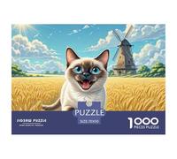 Siamese Kitten Cat 1000 Piece Puzzle For Adults And Kids Pet Animal Whimsical Challenge Perfect for Relaxation Educational Games 70x50cm/1000pcs