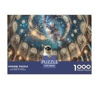 Siamese Kitten Cat 1000 Piece Puzzles Age 14+ for Adults Pet Animal Whimsical Challenge Colourful Creativity Gift Giving 100% Recycled Cardboard Jumbo 38x26cm/1000pcs