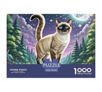 Siamese Kitten Cat 1000 Pieces Puzzle for Adults And Children Pet Animal Whimsical Challenge Colourful Educational Games 70x50cm/1000pcs