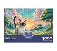 Siamese Kitten Cat 1000 Pieces Puzzle for Adults And Children Pet Animal Whimsical Challenge Colourful Educational Games 38x26cm/1000pcs