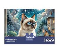 Siamese Kitten Cat Puzzles 1000 Pieces Age 14+ for Adults Pet Animal Whimsical Challenge Colourful Creativity & Gift Giving 38x26cm/1000pcs