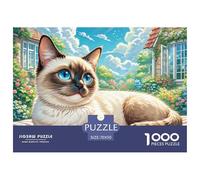 Siamese Kitten Cat Puzzles 1000 Pieces For Adults And Kids Pet Animal Whimsical Challenge Colourful Creativity Gift Giving 100% Recycled Cardboard 70x50cm/1000pcs