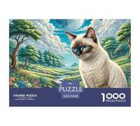 Siamese Kitten Cat Puzzles 1000 Pieces For Adults And Kids Pet Animal Whimsical Challenge Colourful Creativity Gift Giving 100% Recycled Cardboard 70x50cm/1000pcs