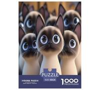 Siamese Kitten Jigsaw Puzzles for Adult Challenging Puzzle Games The Impossible Challenge 1000 Pieces Difficult Hard Jigsaw Puzzles for Man And Woman with Letters on Back 38x26cm/1000pcs
