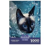 Siamese Kitten Jigsaw Puzzles for Adults Challenging Puzzle Games The Impossible Challenge 1000 Piece Difficult Hard Jigsaw Puzzles for Man And Woman with Letters on Back 38x26cm/1000pcs
