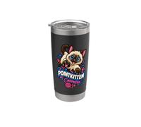 Siamese Kitten Meezer Point Cat Kitty Lover Cute Mom Gift Stainless Steel Insulated Tumbler