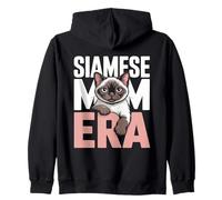 Siamese Mom Era Cute Siamese Cat Lover Zip Hoodie