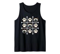 Siamese Paws Grid Game Meezer Cat Tank Top
