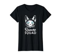 Siamese Squad Cat Value Graphic T-Shirt, Women, Black, XS