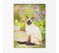 Siamese Wall Calendar - Choice Of Sizes - A4 Cat Calendar - Cat Lovers Monthly Planner 2026