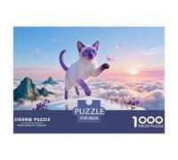 Siamese1000 Piece Puzzle Educational Game Cute Cats A Challenging Puzzle for Adults 38x26cm/1000pcs