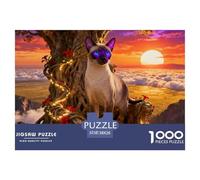 Siamese1000 Piece Puzzle Puzzle Cute Cats Colourful Puzzle for Adults Children 38x26cm/1000pcs
