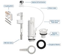 Siamp Monaco Optima 50 Dual Flush Cable Operated Cistern Valve and Push Button