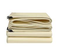 SIAMZYWV Heavy Duty Waterproof 500g/m² Beige Tarpaulin 2x2m 3x3m 4x4m 5x5m Waterproof Cloth for to Cover Furniture, Shed Roof Cover, Groundsheet(1.5x1.5m)