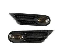 SIAMZYWV Indicator Light LED Side Fender Marker For MINI COOPER S R56 R57 R58 R59 2007 2008 2009 2010 2011 2012 2013 Replace(Carbon and Smoke)