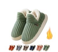 SIAMZYWV Pluffi the Cozy & Stylish Slipper, Pluffi Comfy Slippers, Pluffi Slippers Men and Women, Winter Fuzzy Warm Thick-Soled Plush House Cloud Slides(Green,5/5.5)