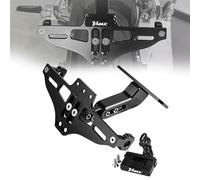 Sianko Motorcycle Adjustable Tail Tidy Rear License Plate Holder With Light For Y&amaha V-MAX V MAX 1200 1700 VMAX1200 VMAX1700 (Color : A black)