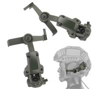 SIANKO Tactical Headset Adapter for Comtac 2/3,for Ops-Core Arc & M-Lok Helmet Side Rail,360° Rotation Adjustable Headphones Earmuffs Mount Bracket (Green)