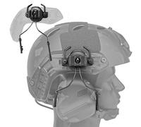 SIANKO Tactical Helmet Mount Headset Earmuffs Bracket Adapter,For Ops Core Arc/M-Lok Rail,360°Rotation Side Suspension Support Headphone Accessories (Black)