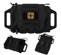 SIANKO Tactical Medical Emergency Bag Molle First Aid Kits IFAK Pouch,Molle Vest Belt Backpack Accessory For Outdoor Sport Hunting Airsoft (Black)