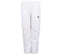 Sians Fashions Mens Bowling Trousers White Waterproof Trouser with Embroidered Bowls Bowlers Logo (Large, White)