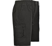 Sians Fashions Mens Cargo Combat Shorts with Multi Pockets Elasticated Waist Small to 5XL (Large, Black)