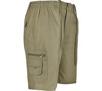 Sians Fashions Mens Cargo Combat Shorts with Multi Pockets Elasticated Waist Small to 5XL (X-Large, Stone)
