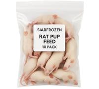 SiarFrozen Rat Pup Feed - 10 Pack | Small Frozen Food for Snakes, Reptiles & Birds of Prey | Clean, Consistent & Well-Prepared