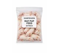 SiarFrozen Rat Pup Feed - 20 Pack | Small Frozen Food for Snakes, Reptiles & Birds of Prey | Clean, Consistent & Well-Prepared